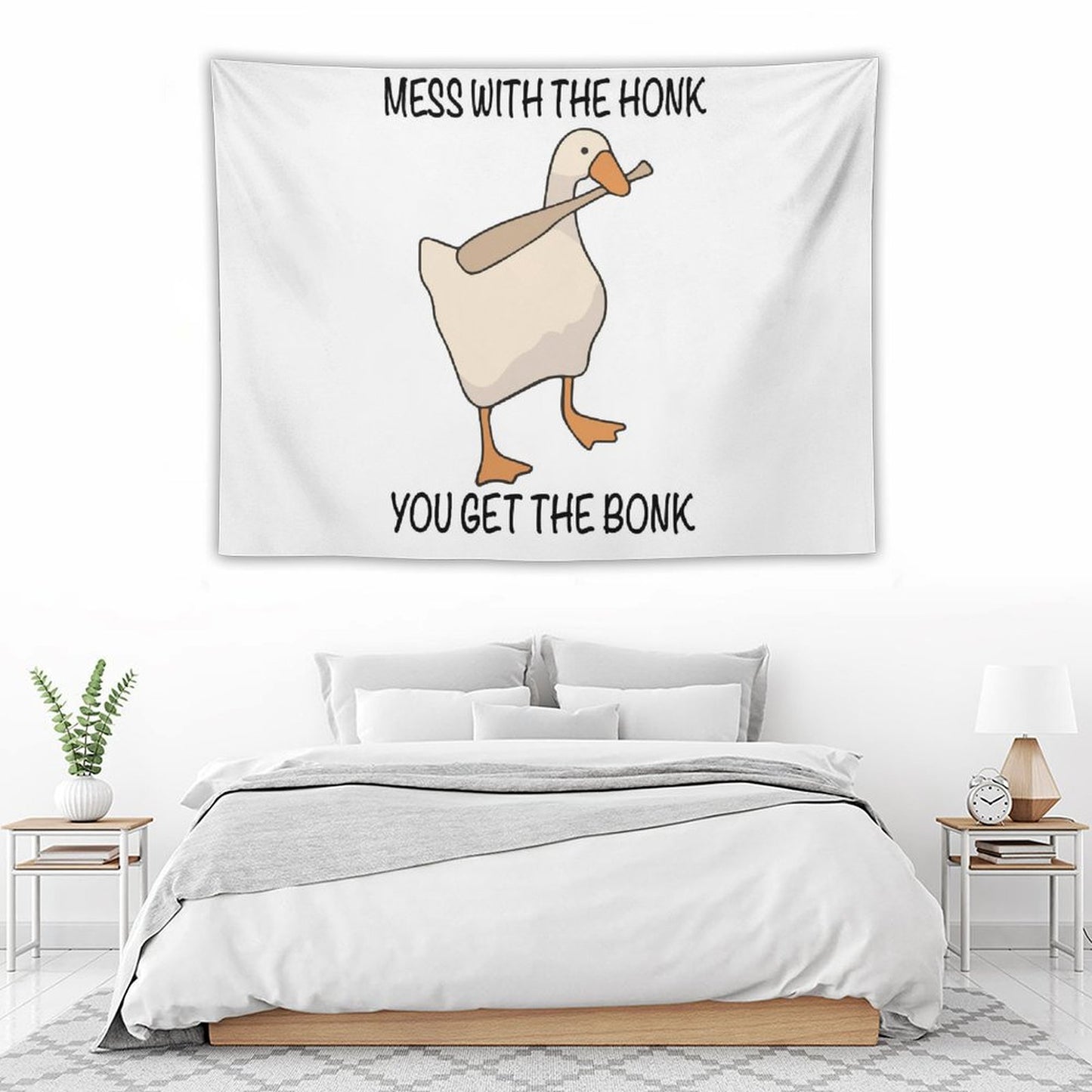 Mess with The Honk You Get The Bonk Tapestry