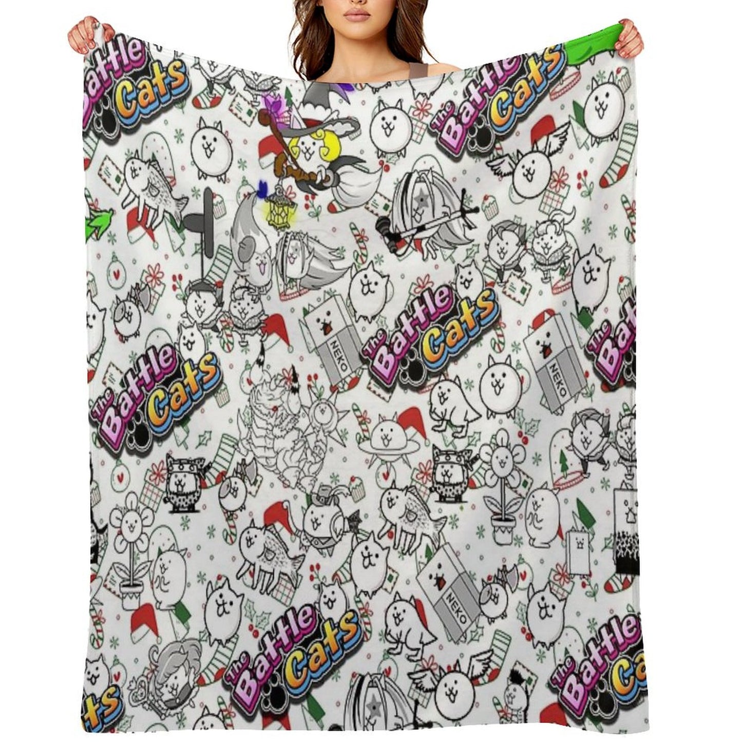 Battle Cats Throw Blanket