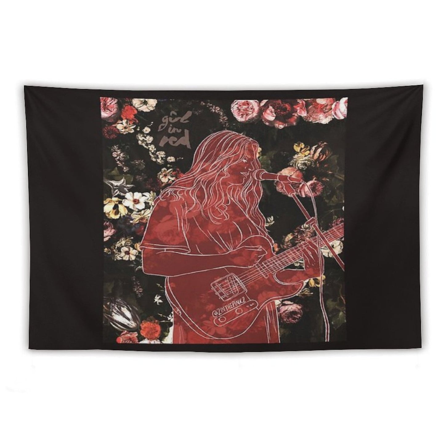 Girl in Red Tapestry