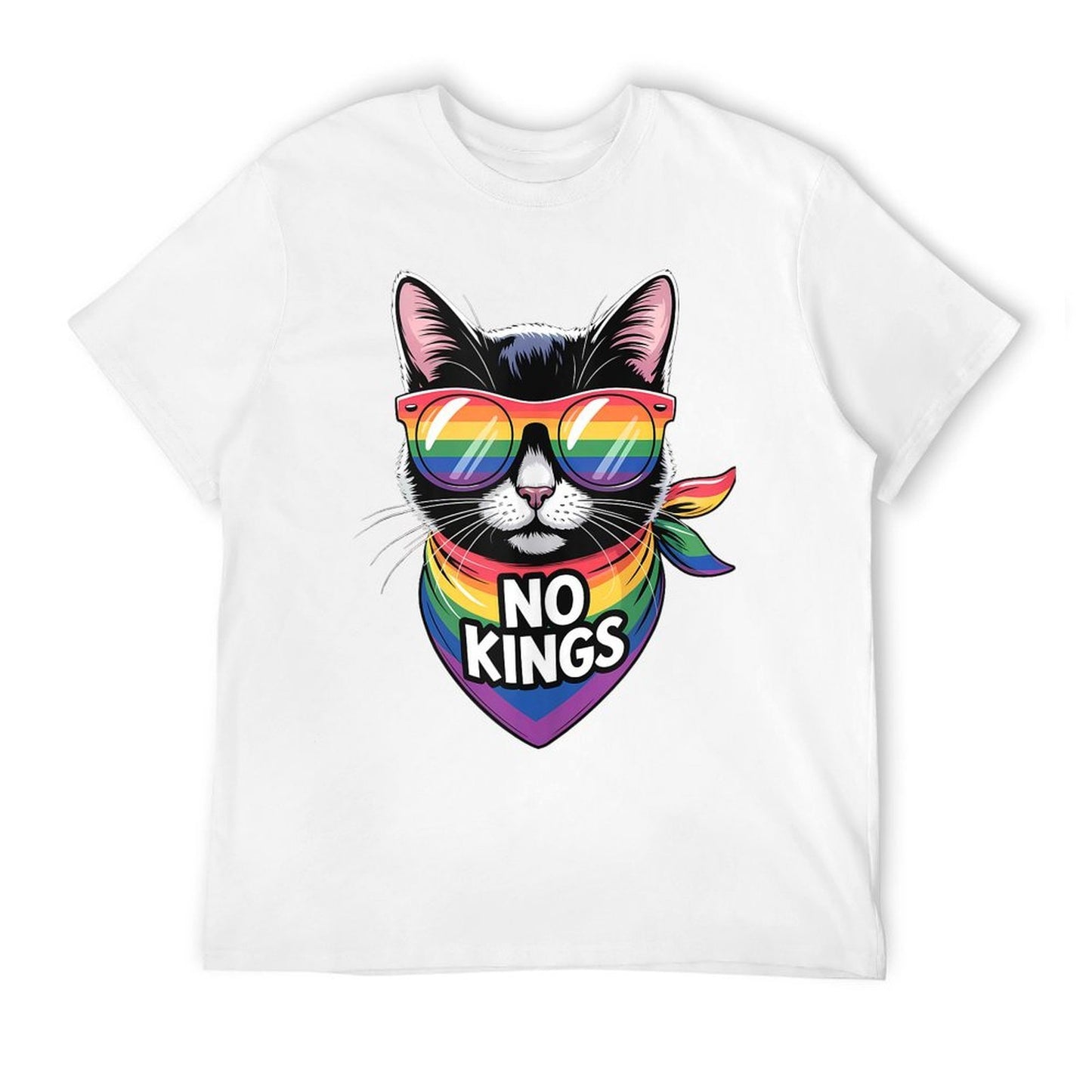 No Kings Pride Cat Easy-care T-Shirt