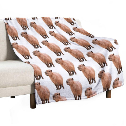 Cute Capybara Throw Blanket