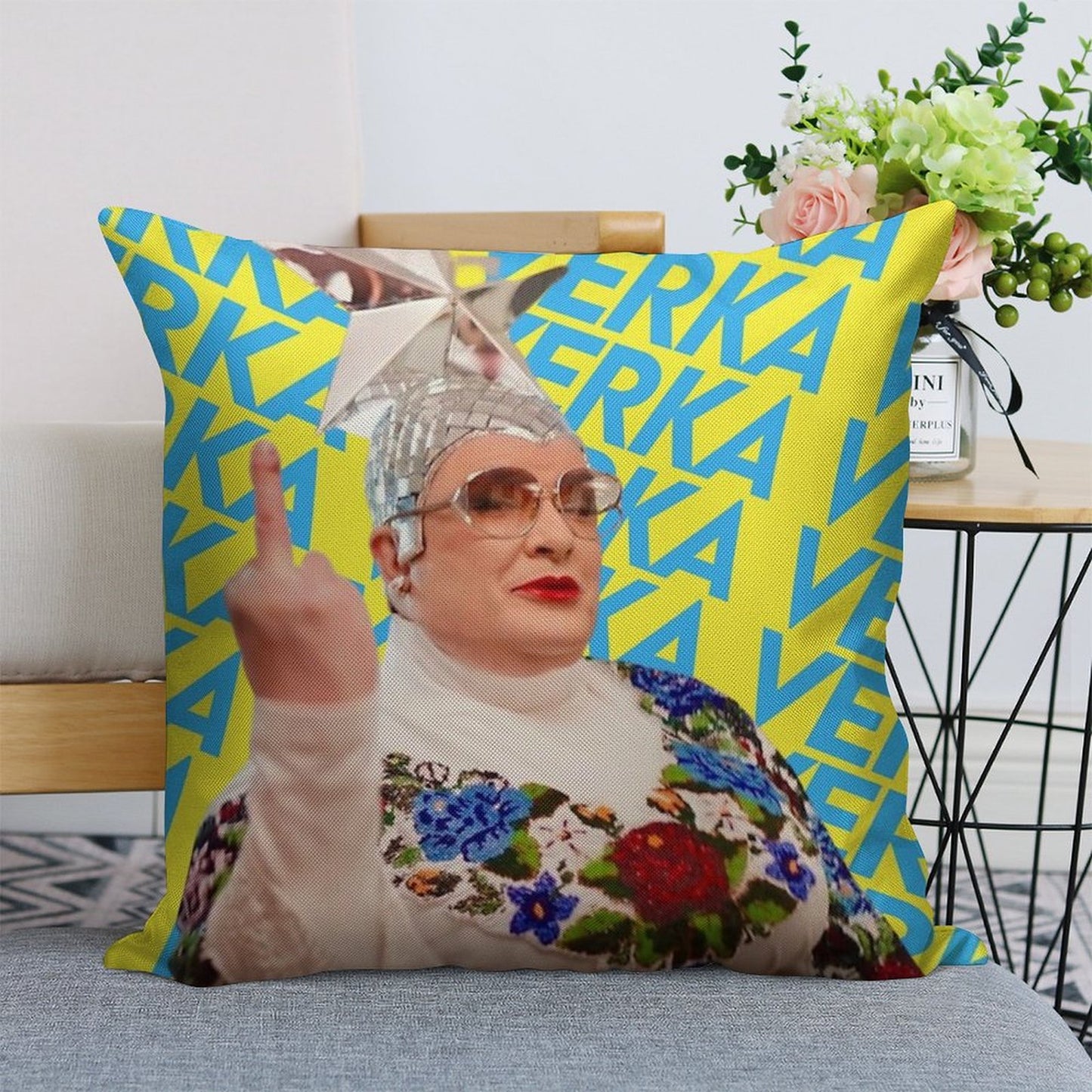 Verka Serduchka Linen Throw Pillow Cover