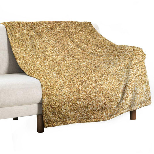 Print of Gold Throw Blanket