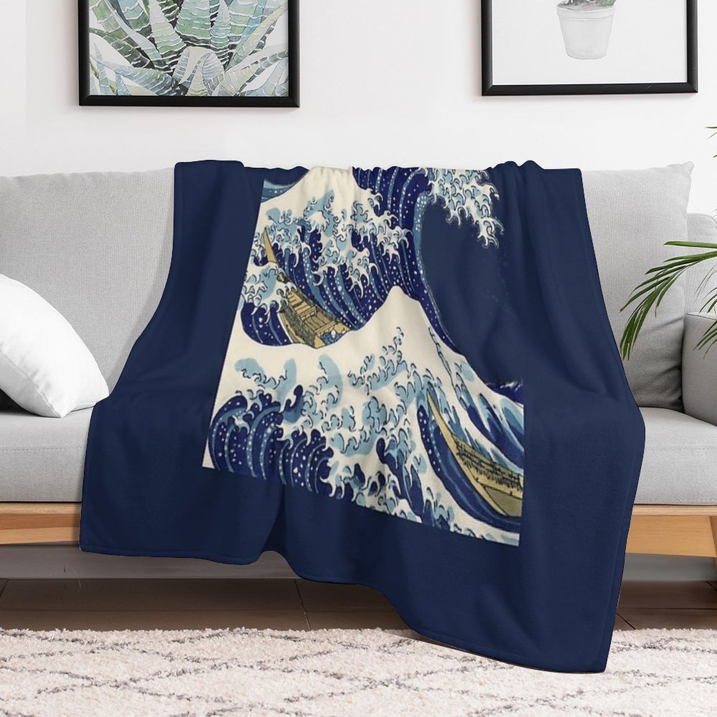 The Great Wave Off Kanagawa Transparent Throw Blanket