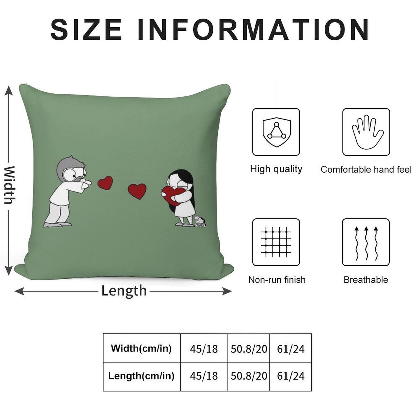 Hearts Throw Soft Home Decor Throw Pillow