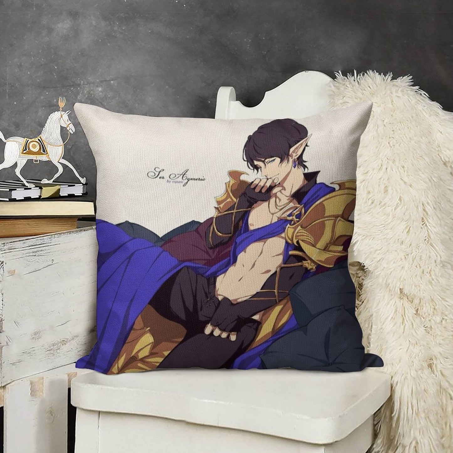 Ser Aymeric Linen Throw Pillow Cover