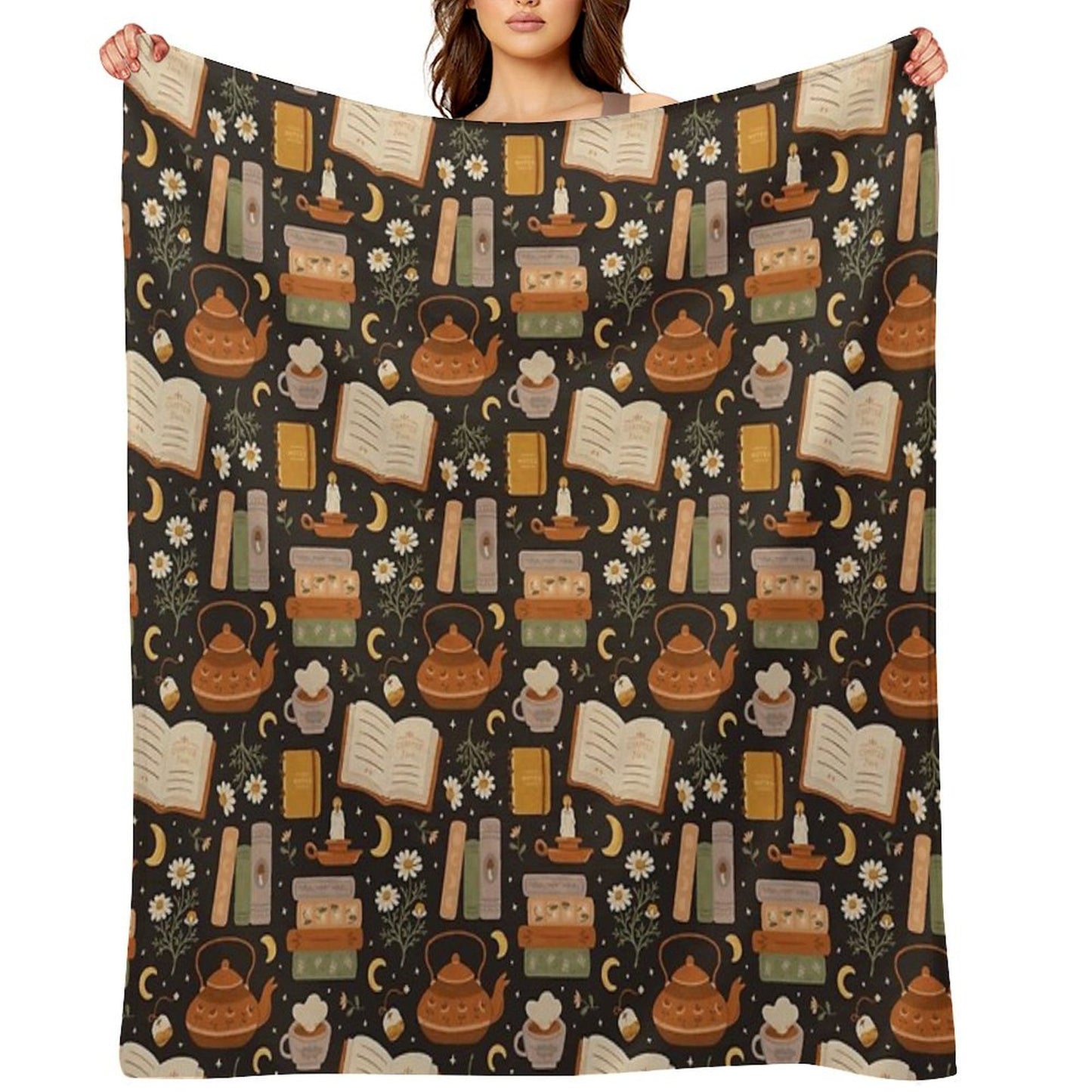 Sweet Bookish Dreams Throw Blanket