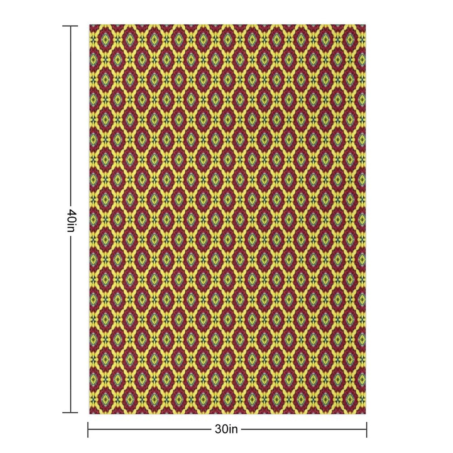 Golden Red Bouquet Grand Medallions Throw Blanket