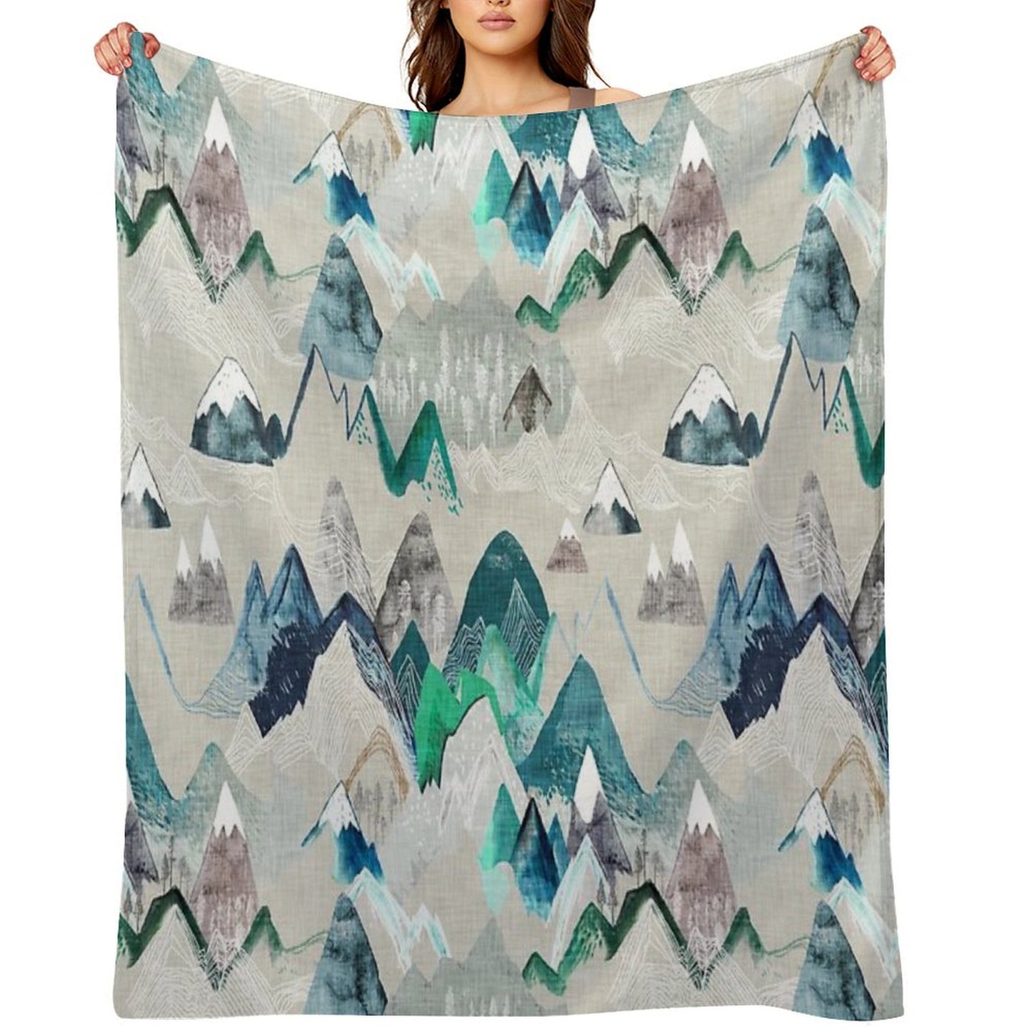 Call of The Mountains (in Evergreen) Throw Blanket