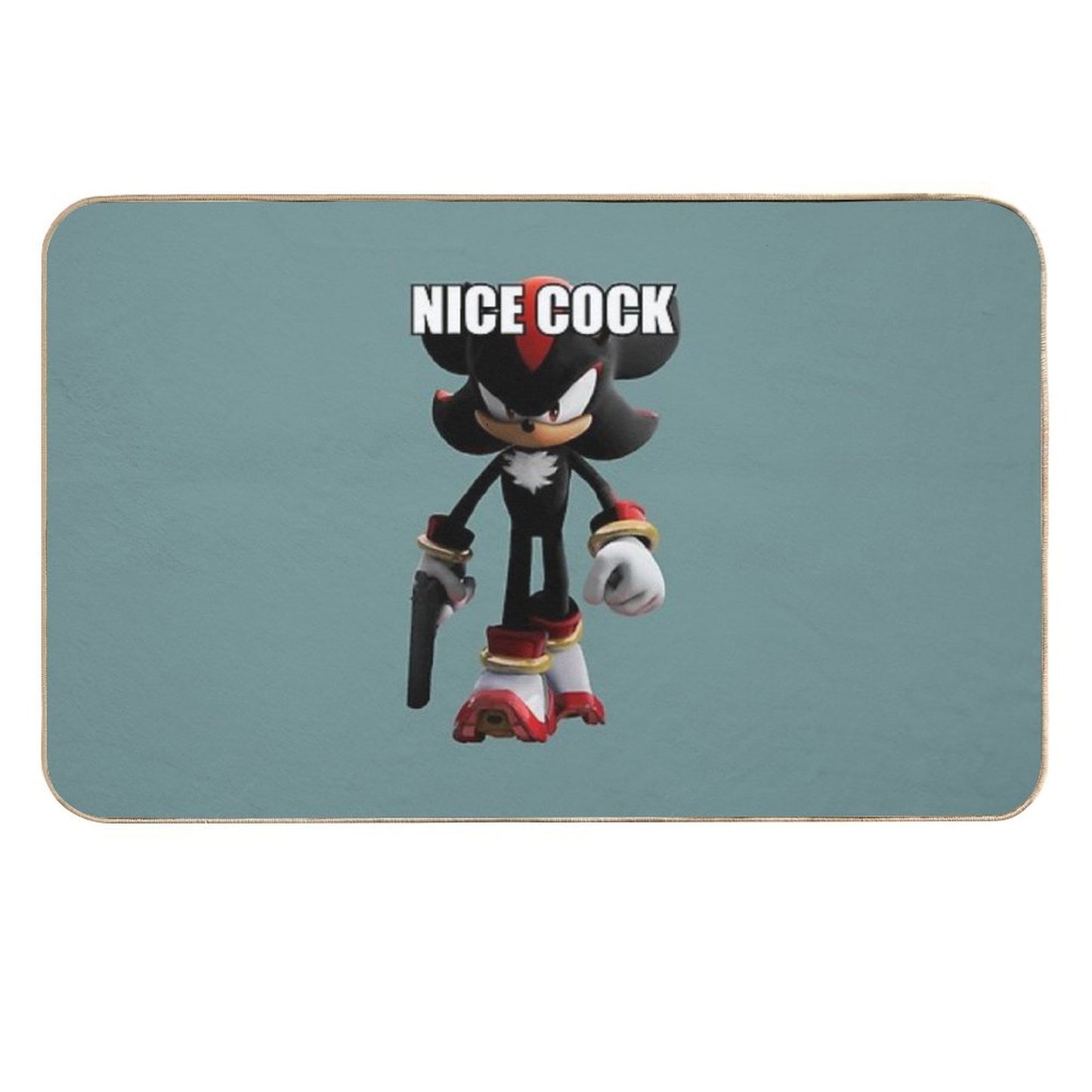 Edgehog with A Weapon Repositionable Bath Mat