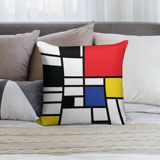 De Stijl #1 Soft Easy Maintenance Throw Pillow