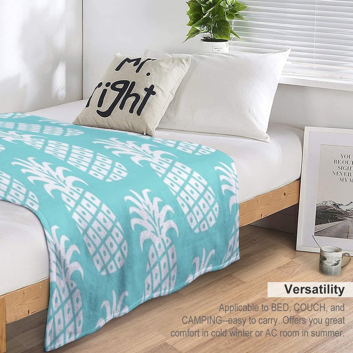 Retro Mid Century Modern Pineapple Pattern 187 Throw Blanket