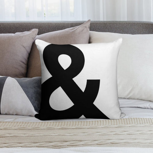 Ampersand Soft Decorative Cover Throw Pillow