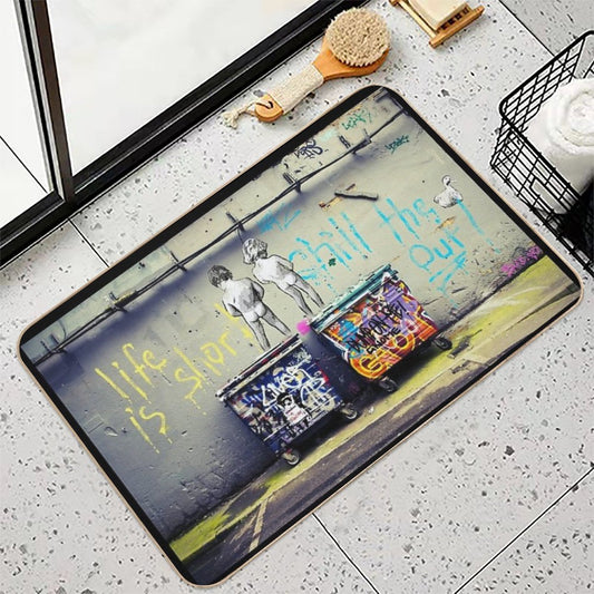 Banksy Chill The Duck Out Bath Mat