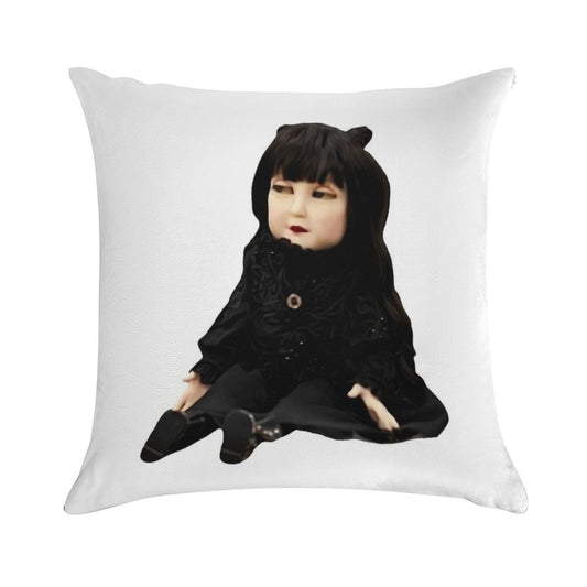 Nadja Doll Soft Short Plush Fabric Throw Pillow