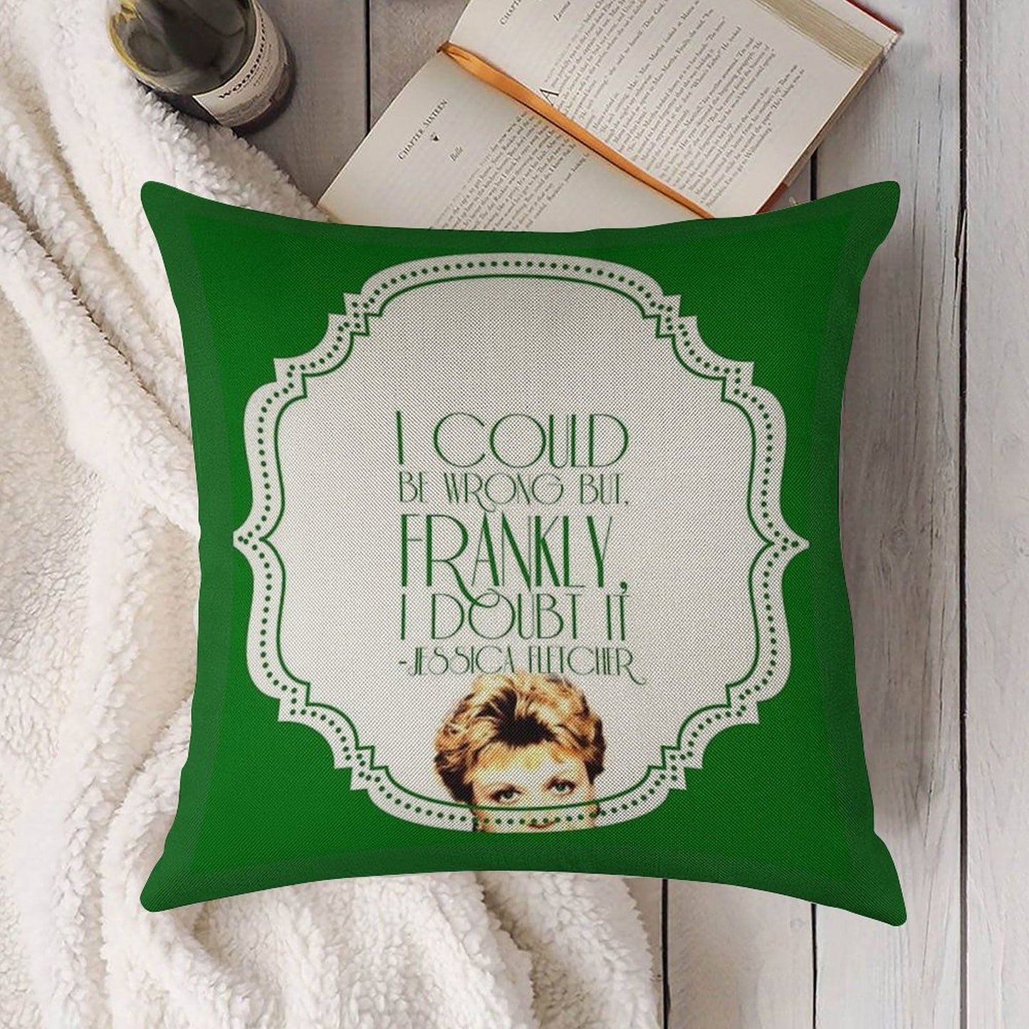 She's Never Wrong Linen Throw Pillow Cover