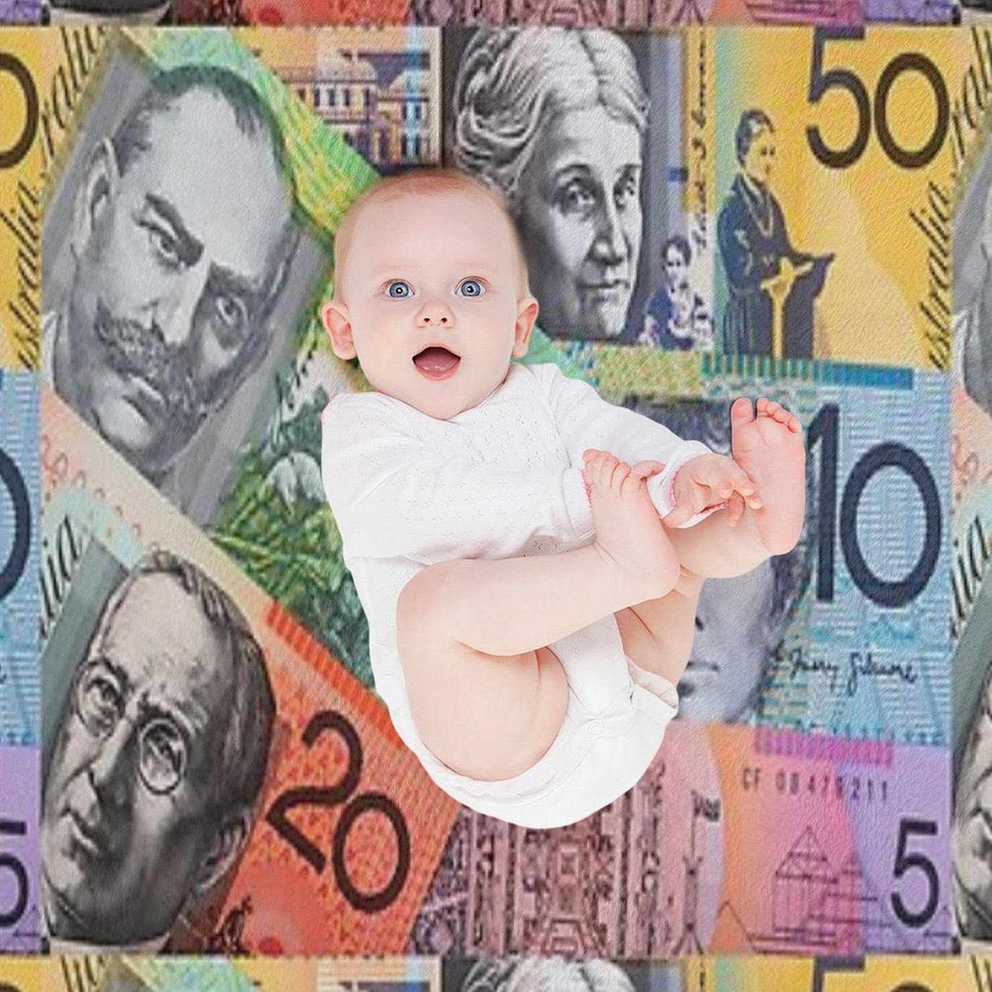Australian Dollars Throw Blanket