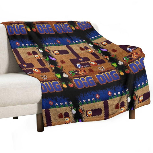Dug Dig Throw Blanket