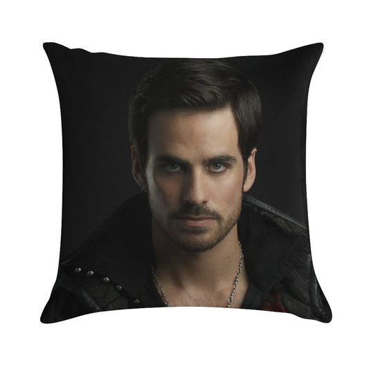 Colin O'Donoghue As Captain Hook Soft Hidden Zipper Throw Pillow
