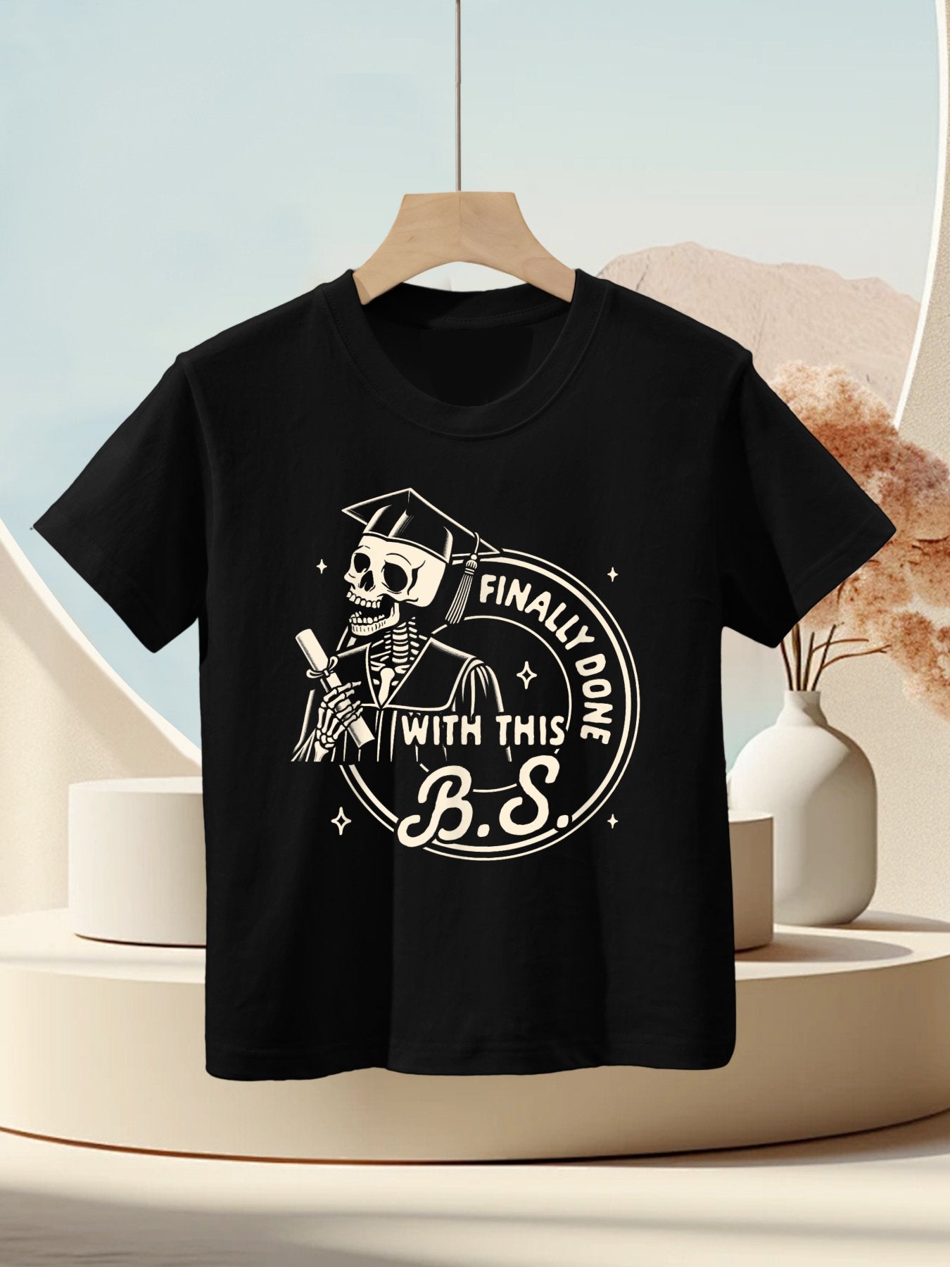 Graduation Finally Done Bachelors Finally Done With This B.S Kids T-Shirt
