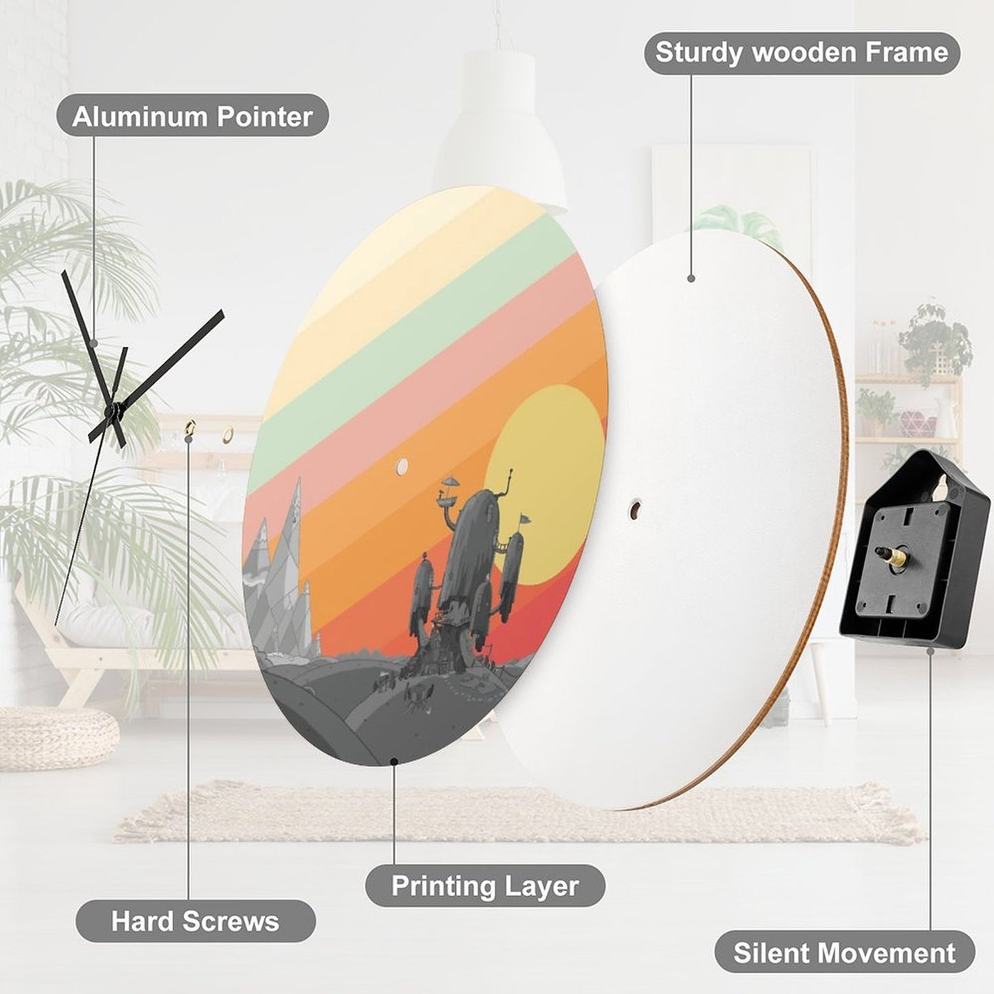 Land Of Ooo (Adventure Time) Wall Clock