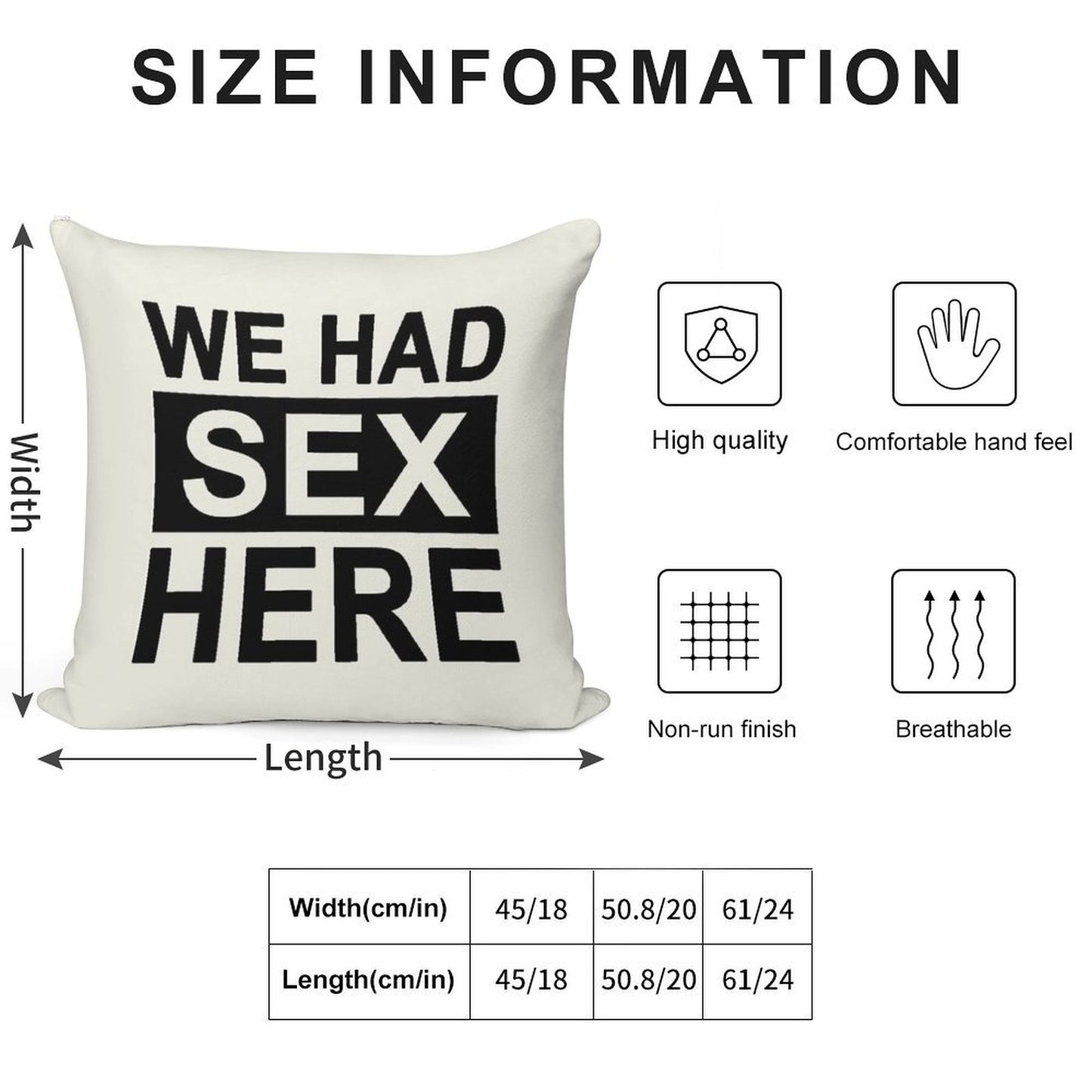 We Had Sex Here Soft Luxury Feel Throw Pillow