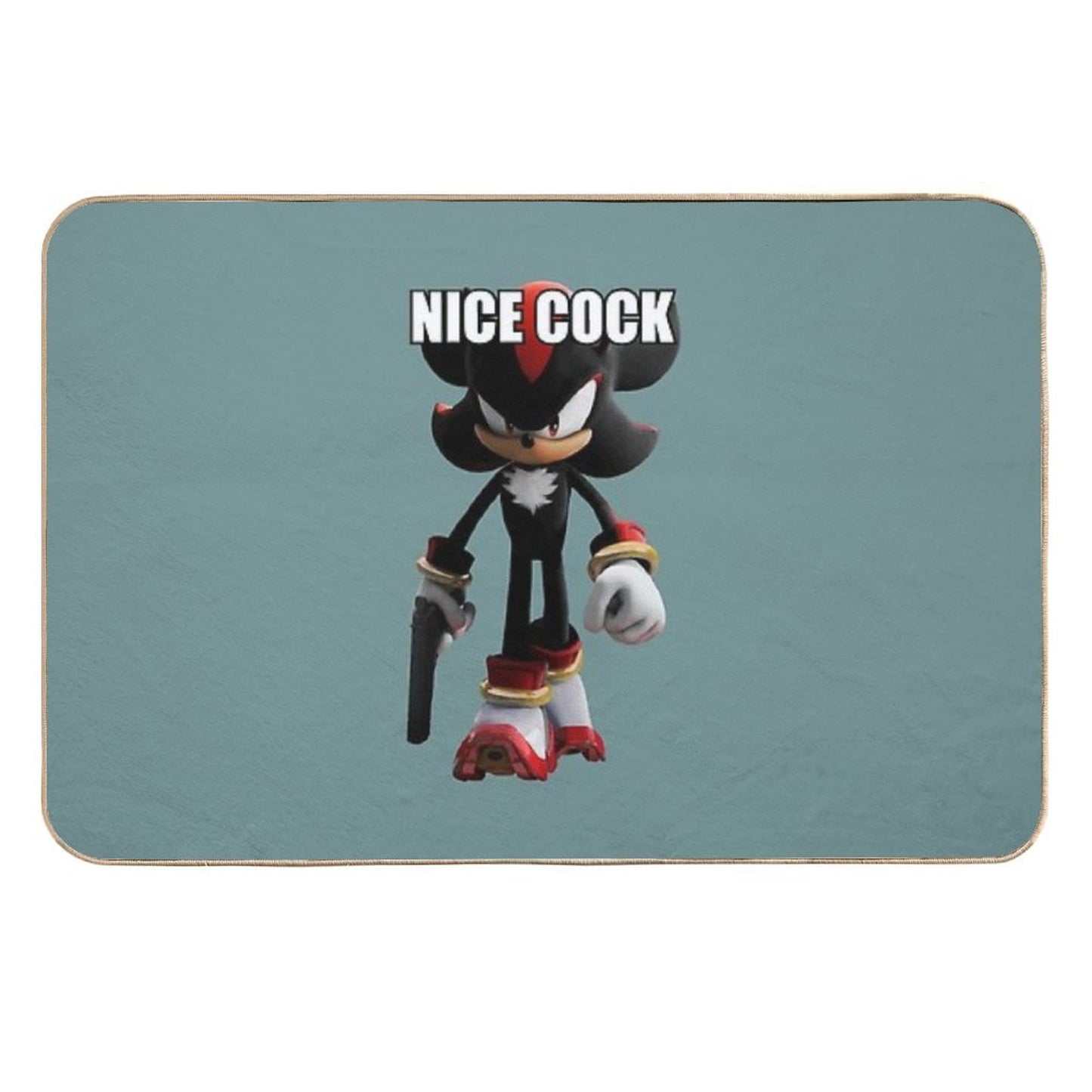 Edgehog with A Weapon Repositionable Bath Mat
