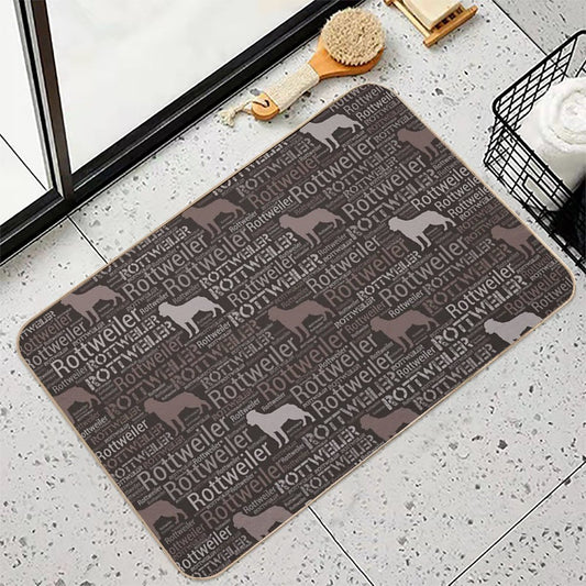 Rottweiler  - Metzgerhund Pattern Bath Mat
