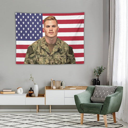 Zach Singer Bryan American Flag Tapestry