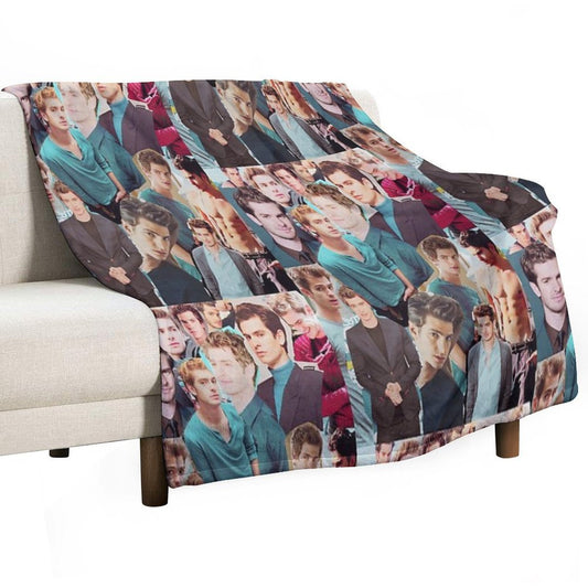 Andrew Garfield Collage Throw Blanket
