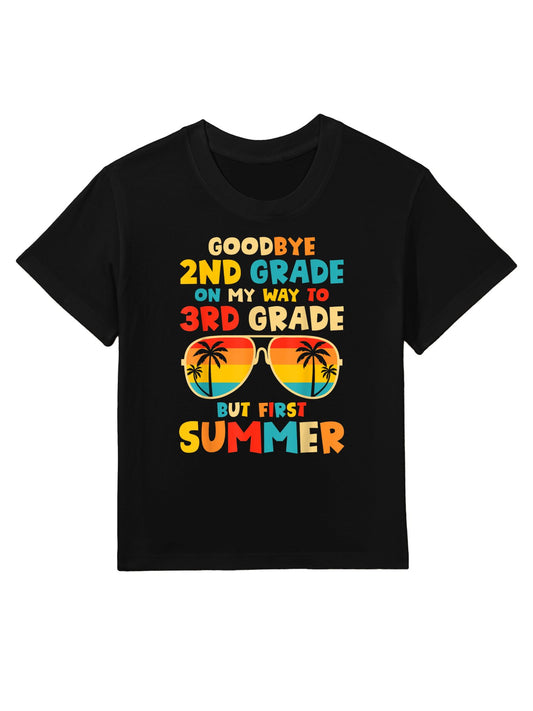 Goodbye 2nd Grade Graduation To 3rd Grade Hello Summer Kids Kids T-Shirt