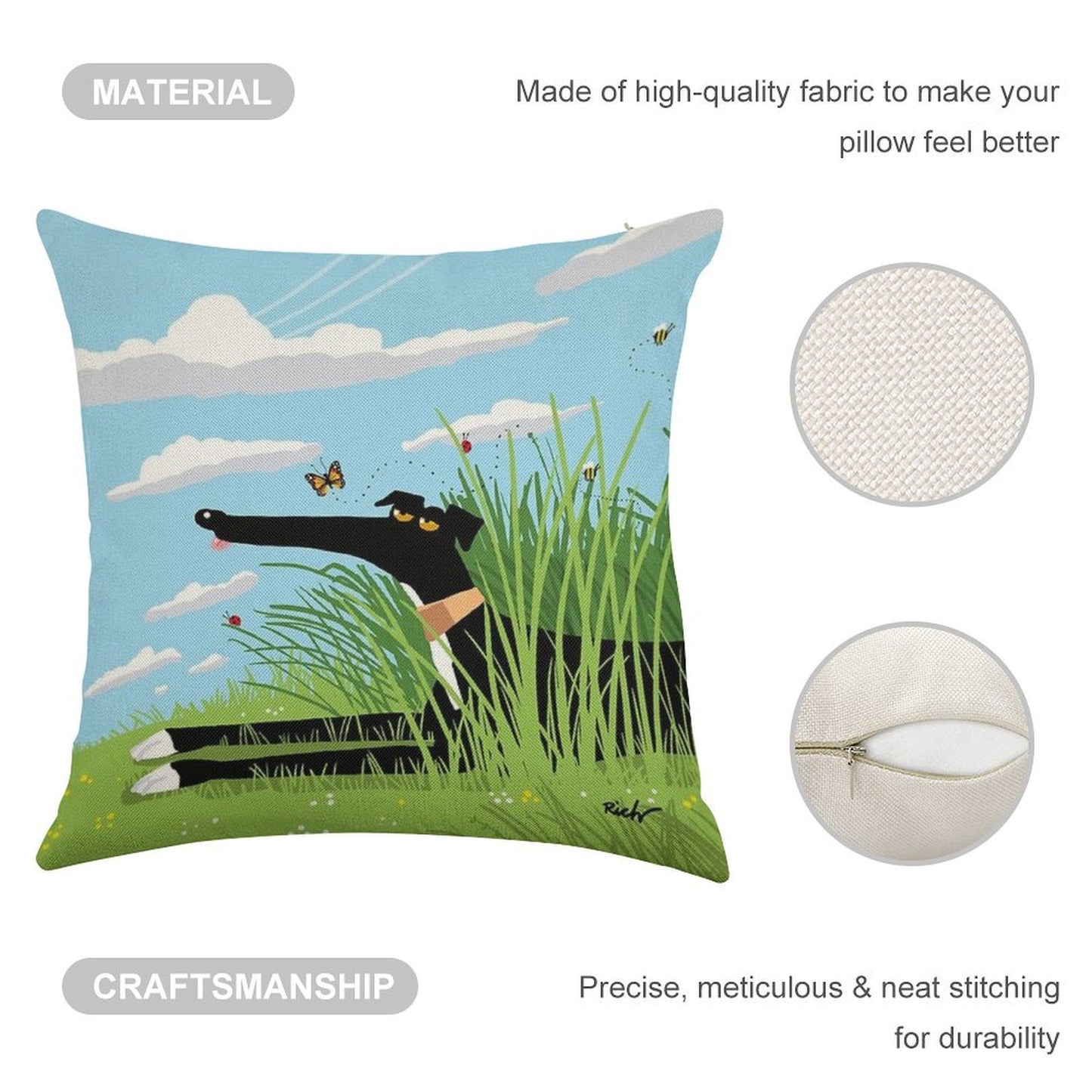 Summer Derp Linen Throw Pillow Cover