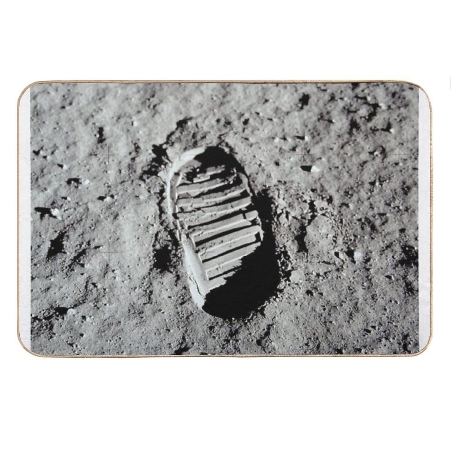 Footprint on The Moon by Buzz Aldrin Apollo 11 Bath Mat