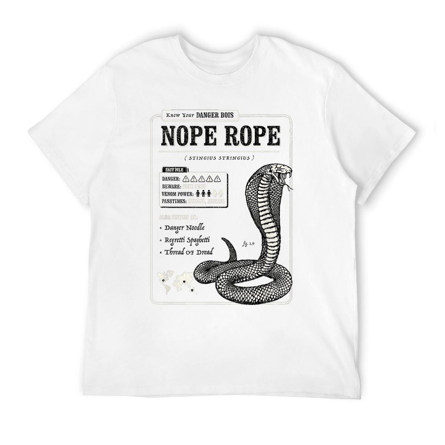 Nope Rope Print - Funny Snake Easy-care T-Shirt