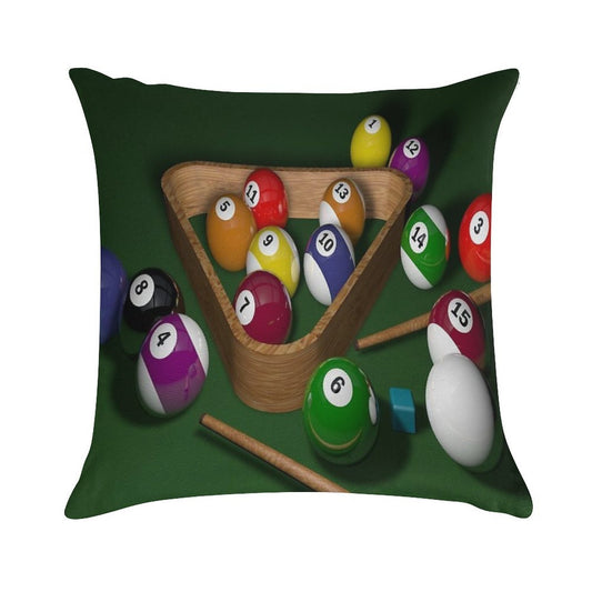 Billiards Soft Bedroom Essential Throw Pillow