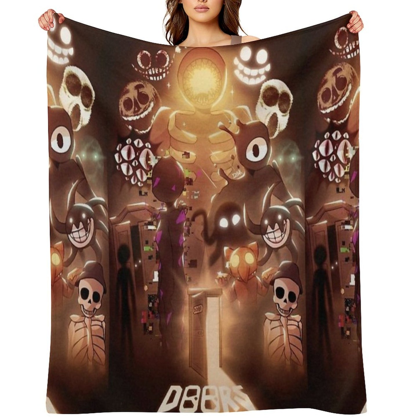 Roblox Doors, All Team Throw Blanket