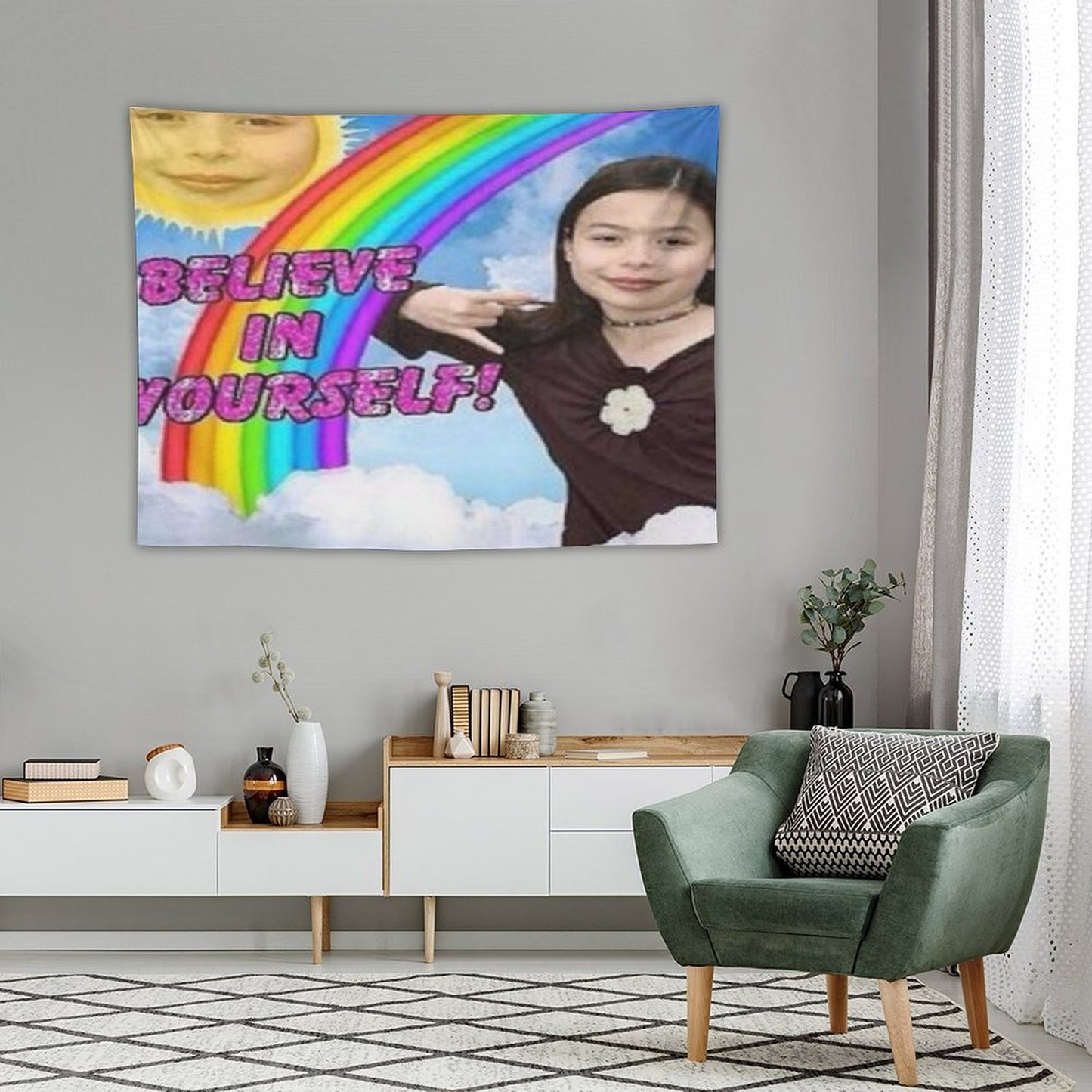 ICarly Believe in Yourself Design Tapestry