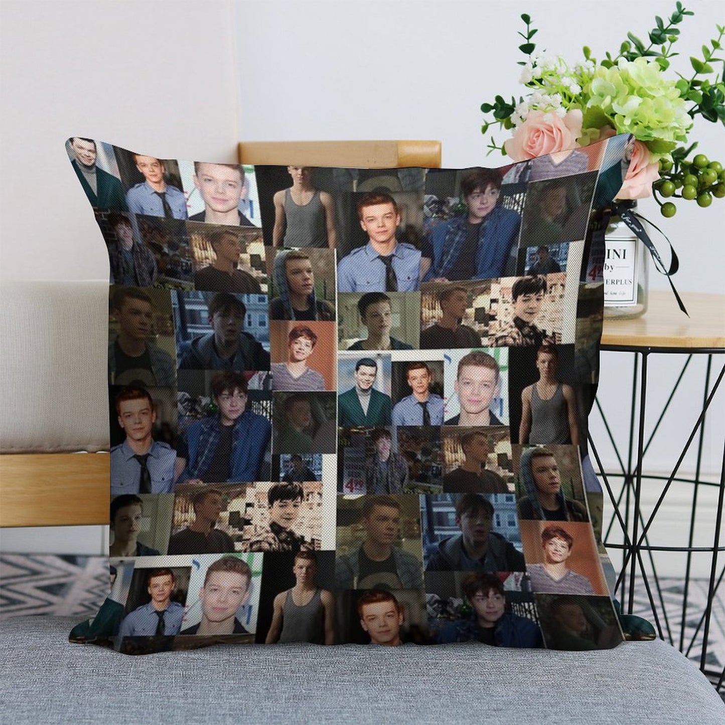 Cameron Monaghan Linen Throw Pillow Cover