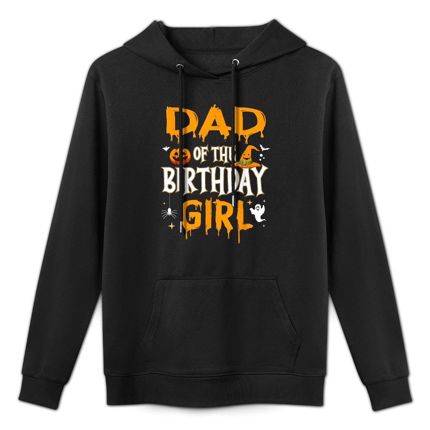 Dad of The Birthday Girl Halloween 1st Birthday Girl Kangaroo Pocket Hoodie
