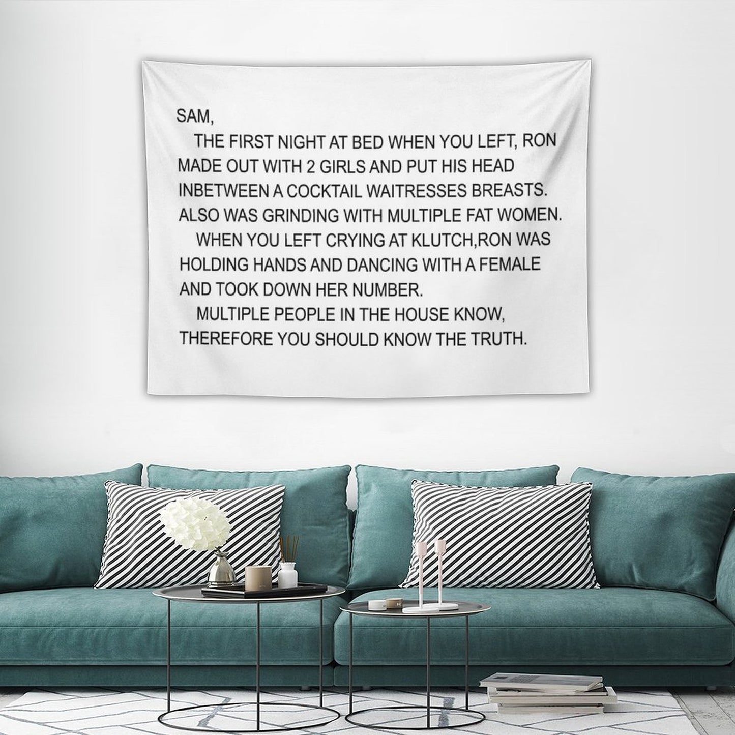 Jersey Shore Letter To Sammi Tapestry
