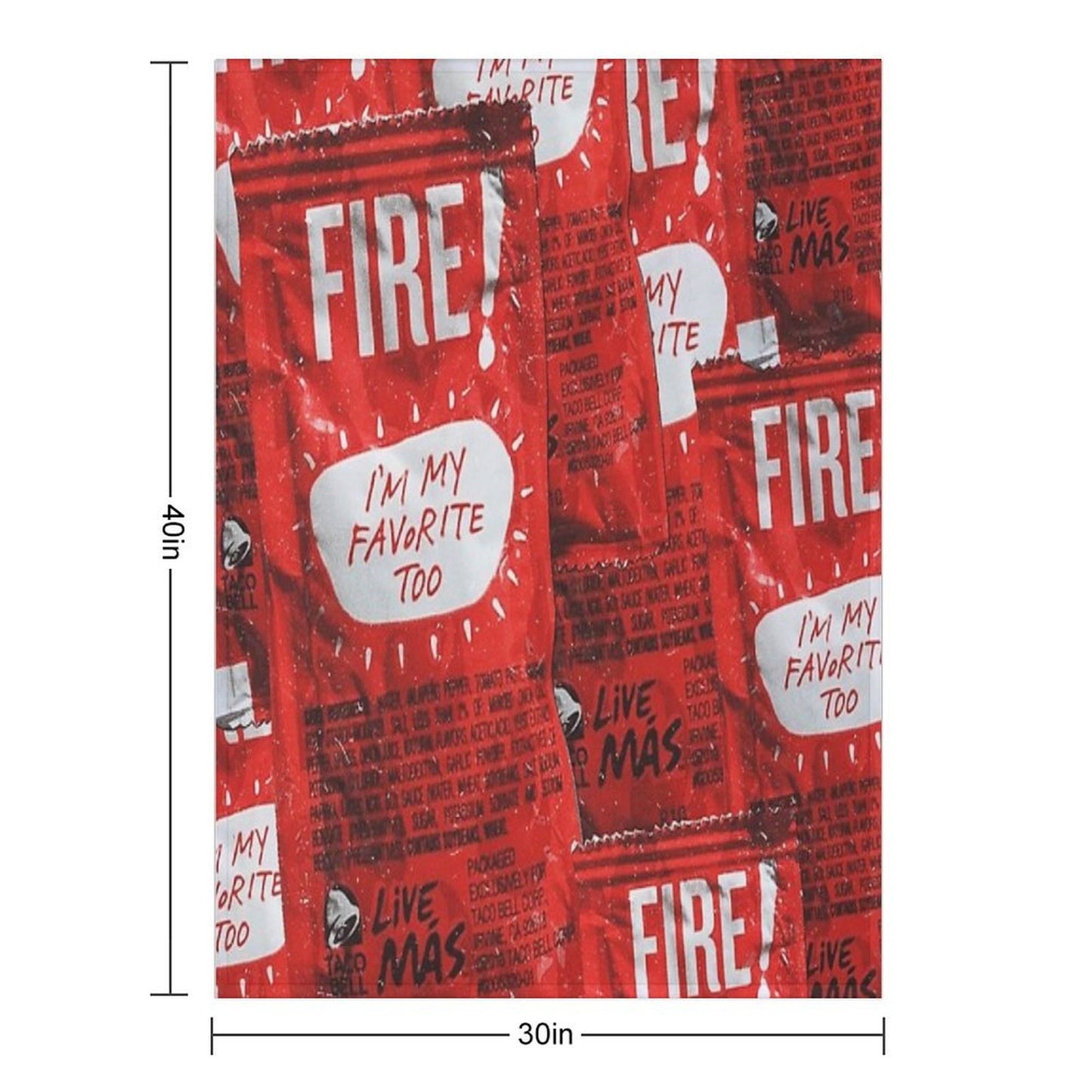 Taco Bell Fire Blanket Throw Blanket