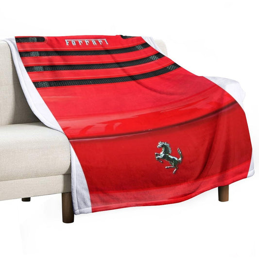 Ferrari Prancing Horse Throw Blanket