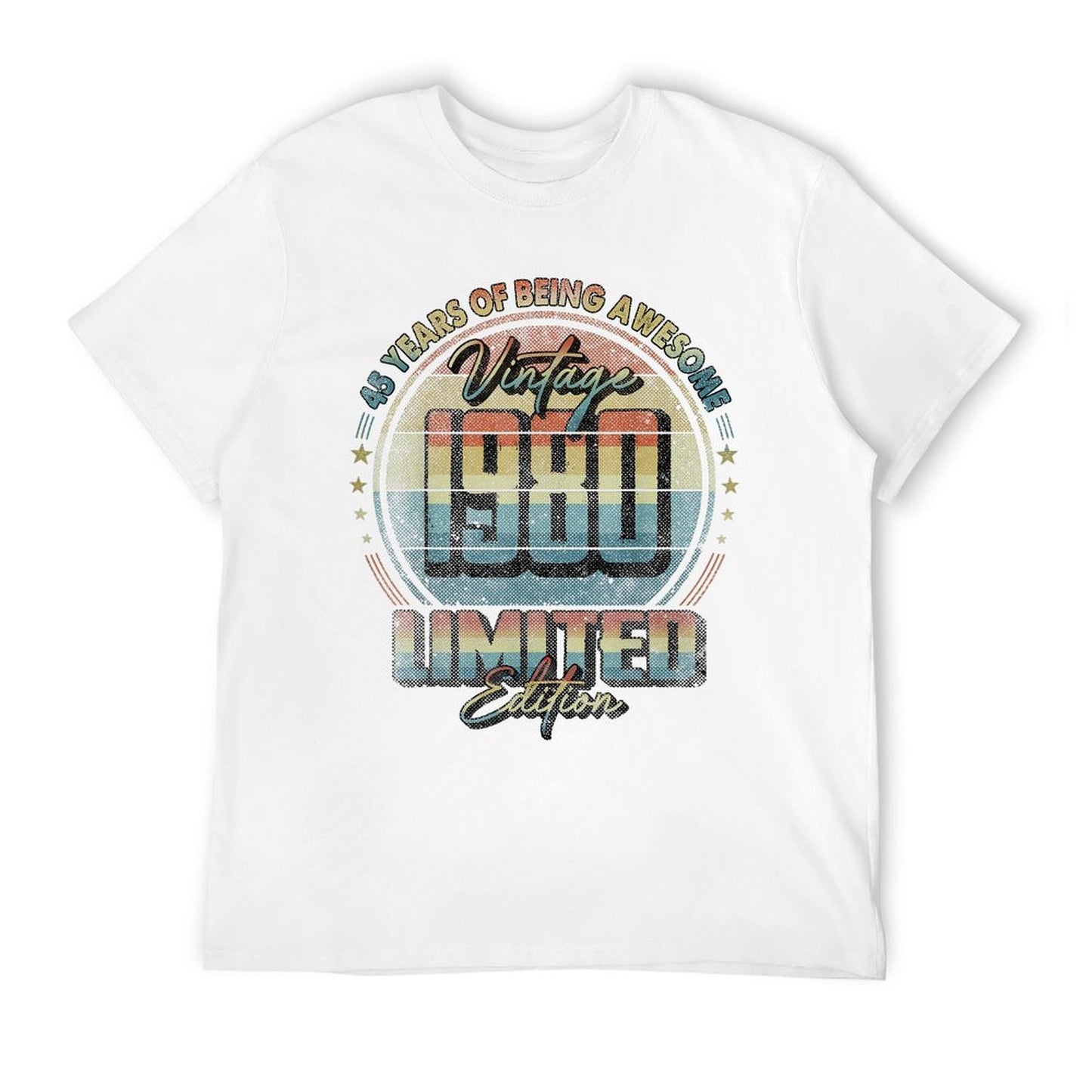 Vintage 1980 Limited Edition 45 Year Old 45th Birthday Stretchy T-Shirt