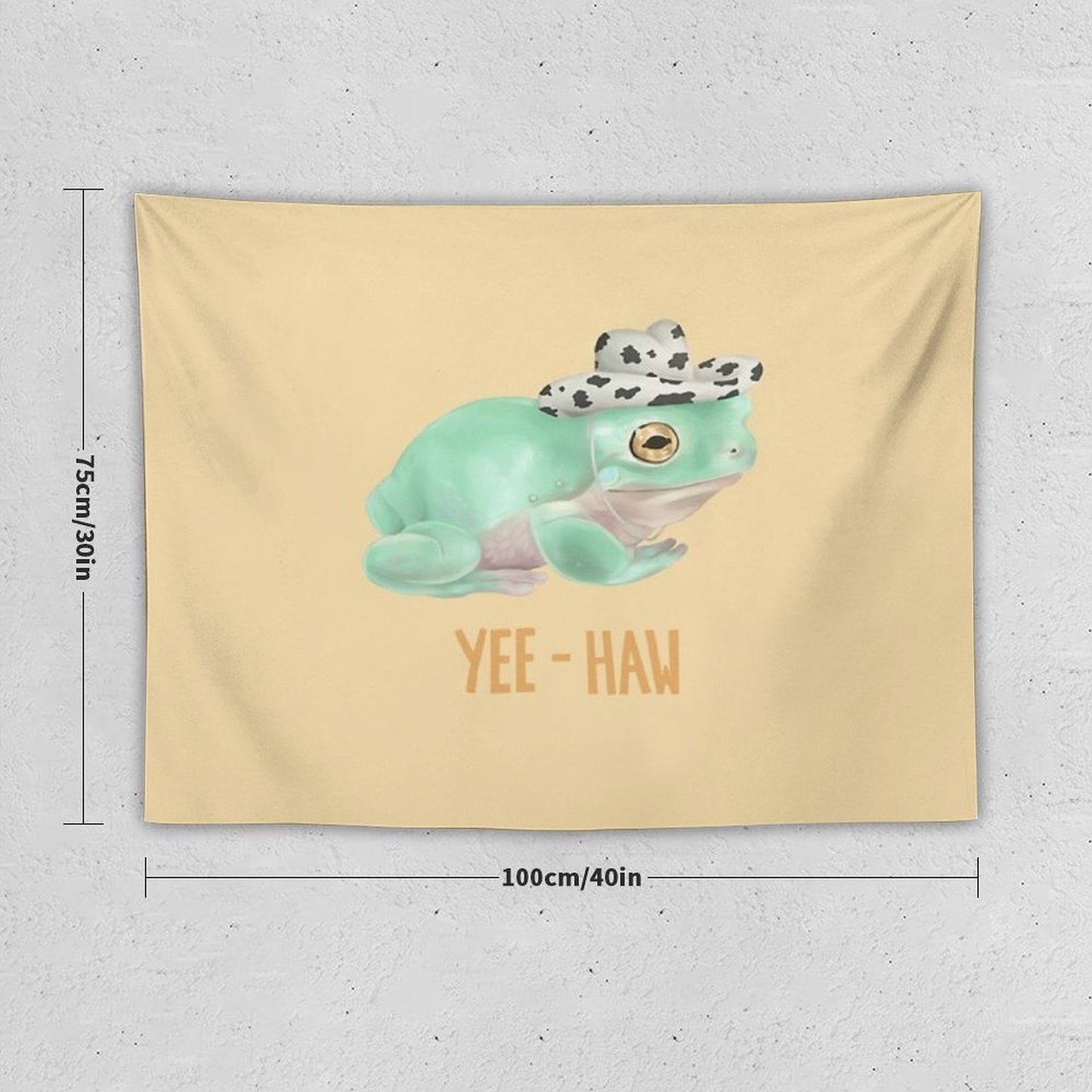 Cowboy Frog Tapestry