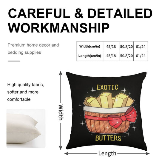 FNAF Exotic Butters Linen Throw Pillow Cover