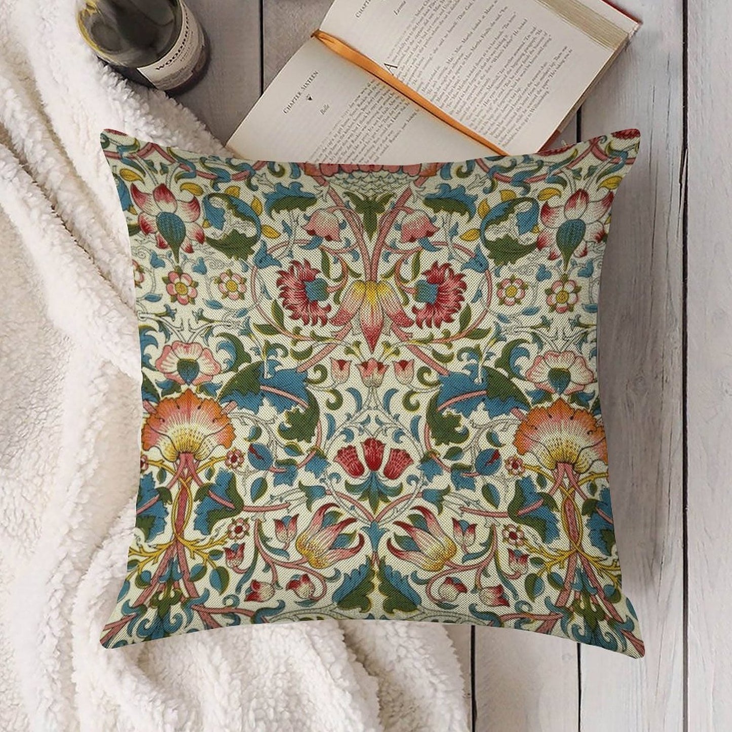 William Morris Lodden Linen Throw Pillow Cover