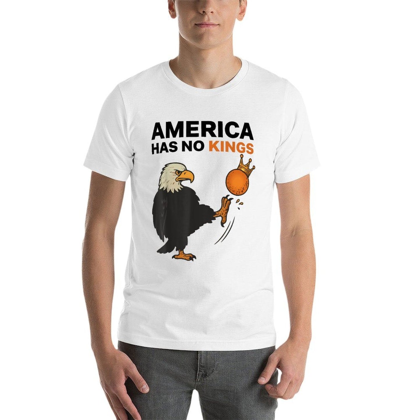 Nope, America Has No Kings Bald Eagle 4th Of July Resistance Lightweight T-Shirt