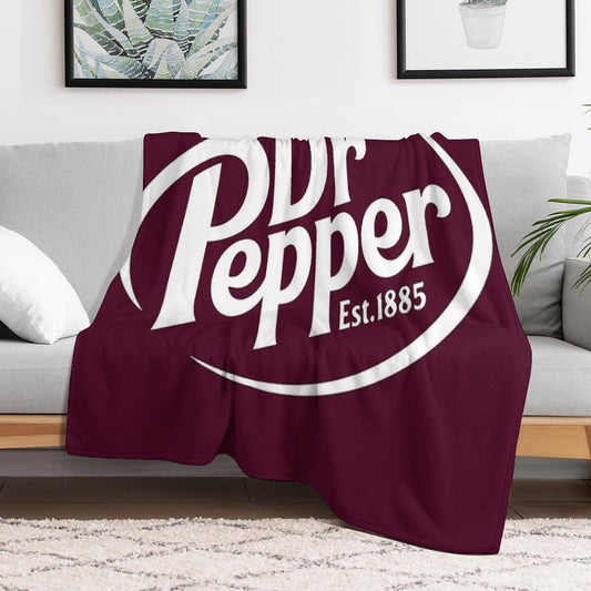 Dr Pepper Soda Throw Blanket