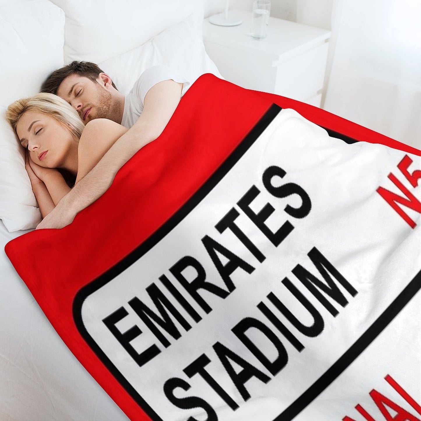 Emirates Stadium Football Sign Throw Blanket