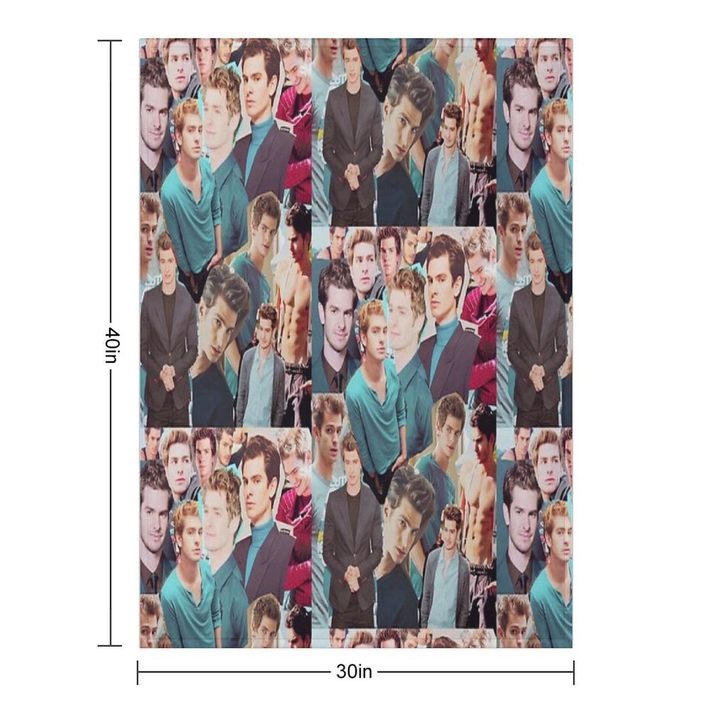 Andrew Garfield Collage Throw Blanket